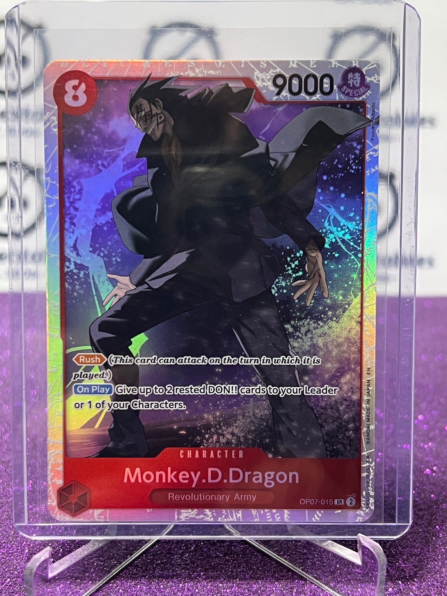 2025 ONE PIECE THE BEST V2 MONKEY.D.DRAGON # OP07-015 SR FOIL ENGLISH TRADING GAME CARD