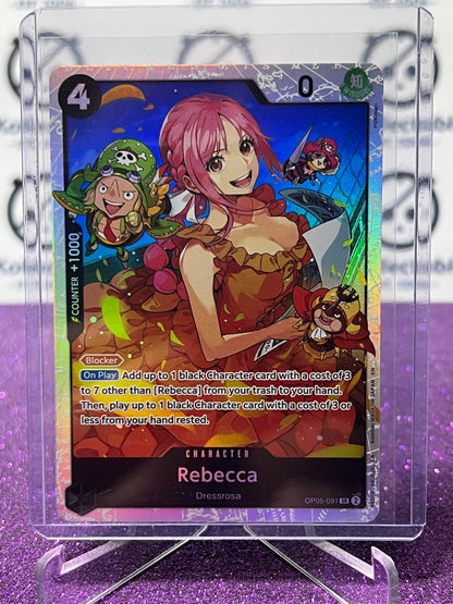 2025 ONE PIECE THE BEST V2 REBECCA # OP05-091 SR FOIL ENGLISH TRADING GAME CARD