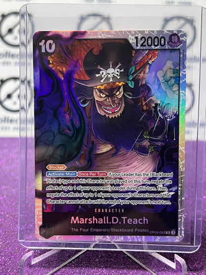 2025 ONE PIECE THE BEST V2 MARSHALL.D.TEACH # OP09-093 SR FOIL ENGLISH TRADING GAME CARD