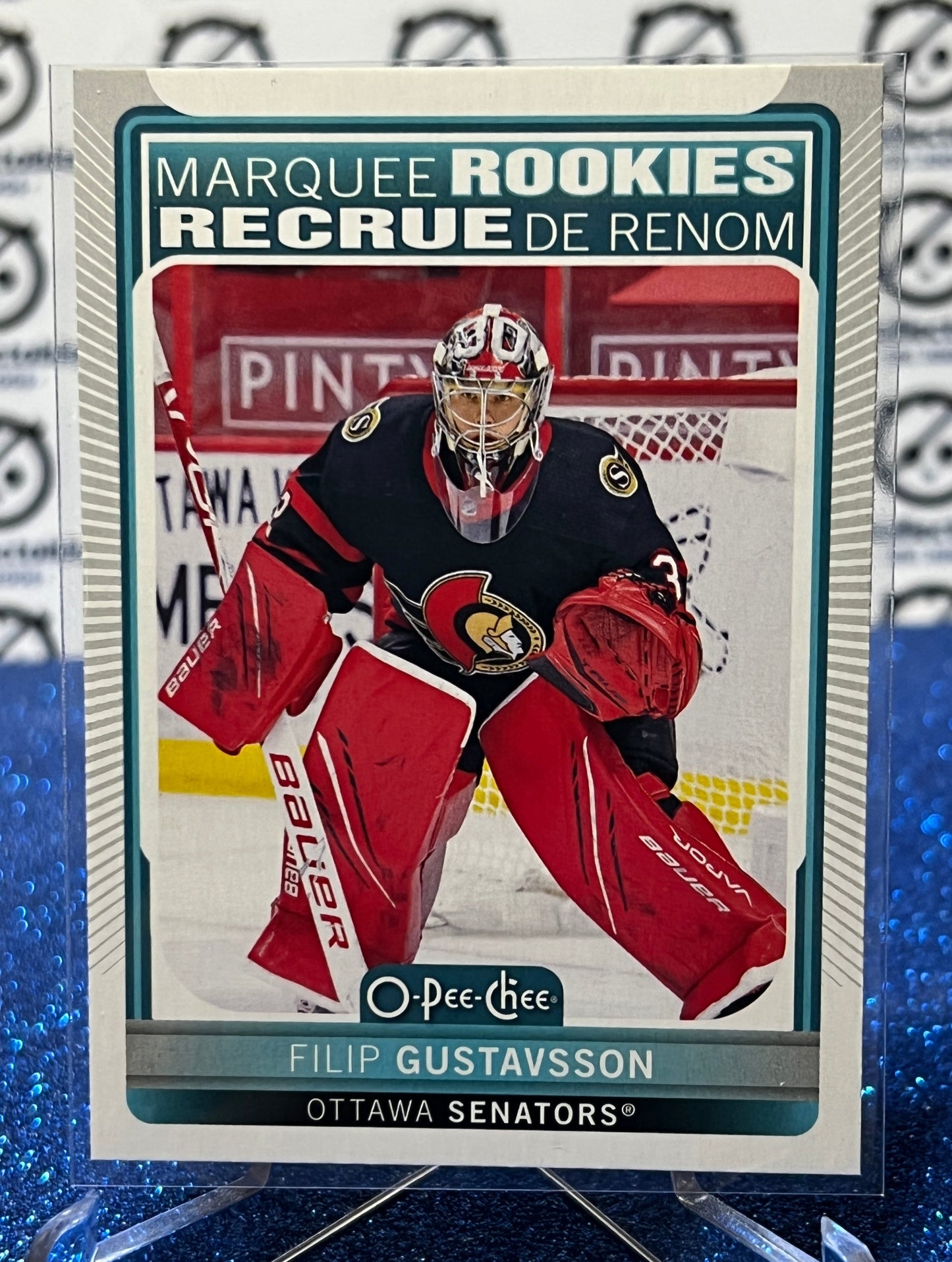 2021-22 O-PEE-CHEE FILIP GUSTAVSSON # 527 MARQUEE ROOKIE OTTAWA SENATORS NHL HOCKEY CARD