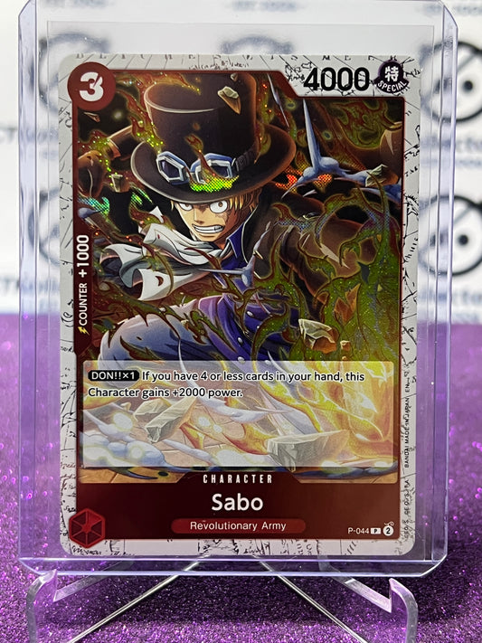 2025 ONE PIECE THE BEST V2  SABO # P-044 PROMO  FOIL ENGLISH TRADING GAME CARD
