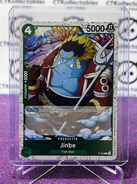 2025 ONE PIECE THE BEST V2 JINBE # P-063 PROMO  FOIL ENGLISH TRADING GAME CARD