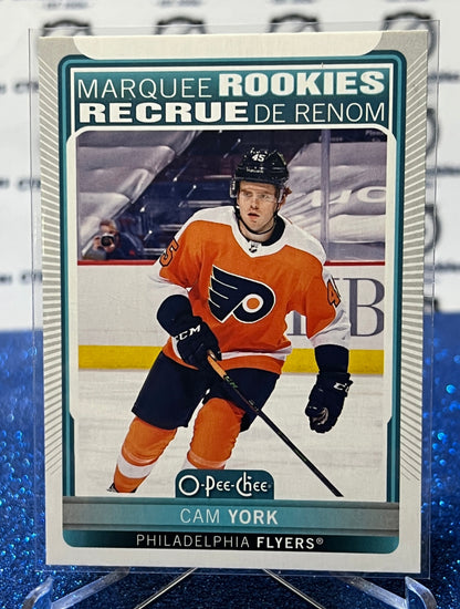 2021-22  O-PEE-CHEE CAM YORK # 537 MARQUEE ROOKIE  PHILADELPHIA FLYERS HOCKEY CARD