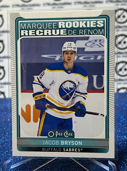 2021-22 O-PEE CHEE JACOB BRYSON # 509 MARQUEE ROOKIE BUFFALO SABRES NHL HOCKEY TRADING CARD