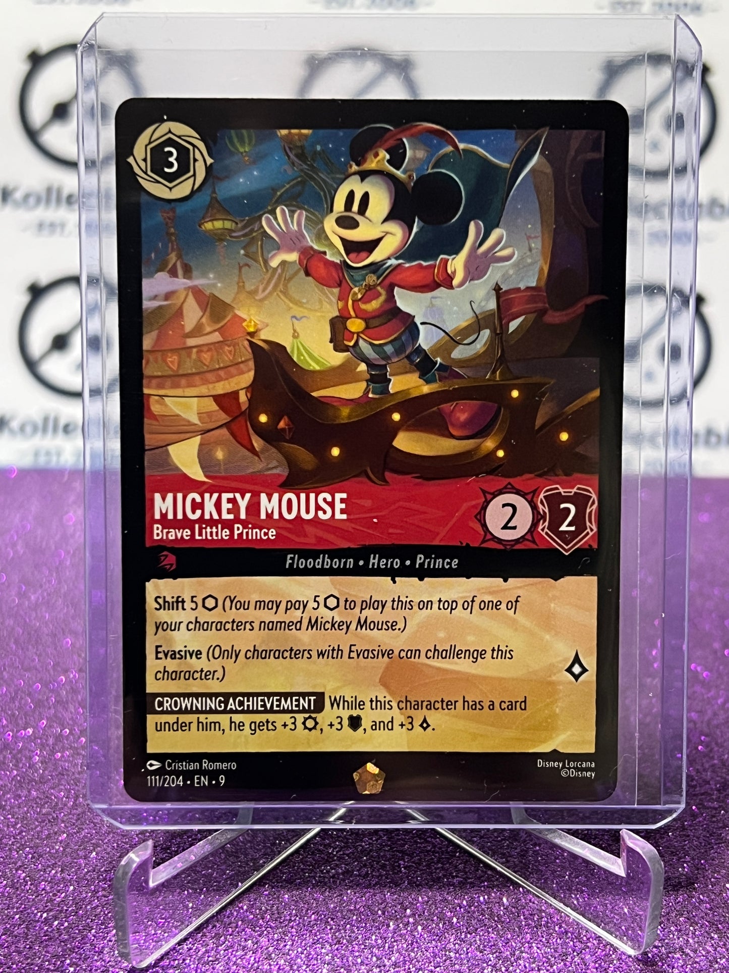 2025 DISNEY LORCANA FABLED MICKEY MOUSE 111/204 LEGENDARY COLD FOIL