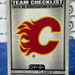 2021-22 O-PEE-CHEE TEAM CHECKLIST # 555 CALGARY FLAMES HOCKEY CARD