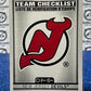 2021-22 O-PEE-CHEE TEAM CHECKLIST # 568 NEW JERSEY DEVILS HOCKEY CARD