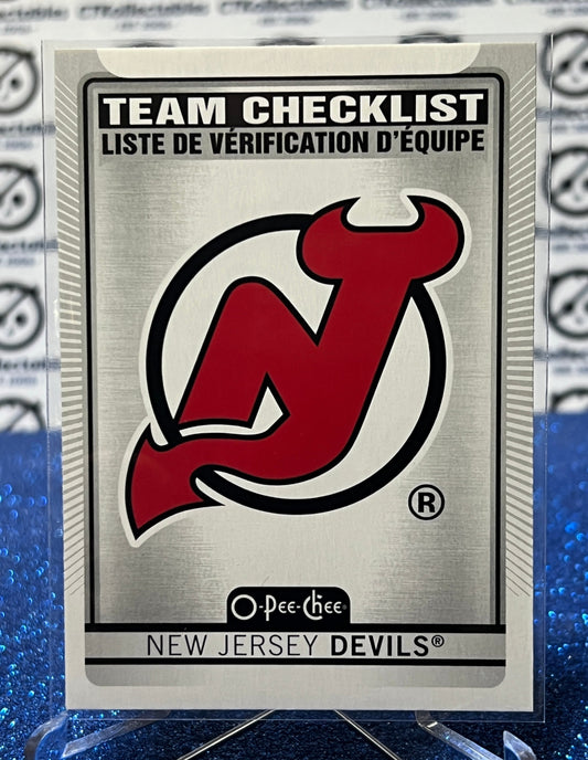 2021-22 O-PEE-CHEE TEAM CHECKLIST # 568 NEW JERSEY DEVILS HOCKEY CARD