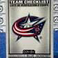 2021-22 O-PEE-CHEE TEAM CHECKLIST # 559 COLUMBUS BLUE JACKETS HOCKEY CARD