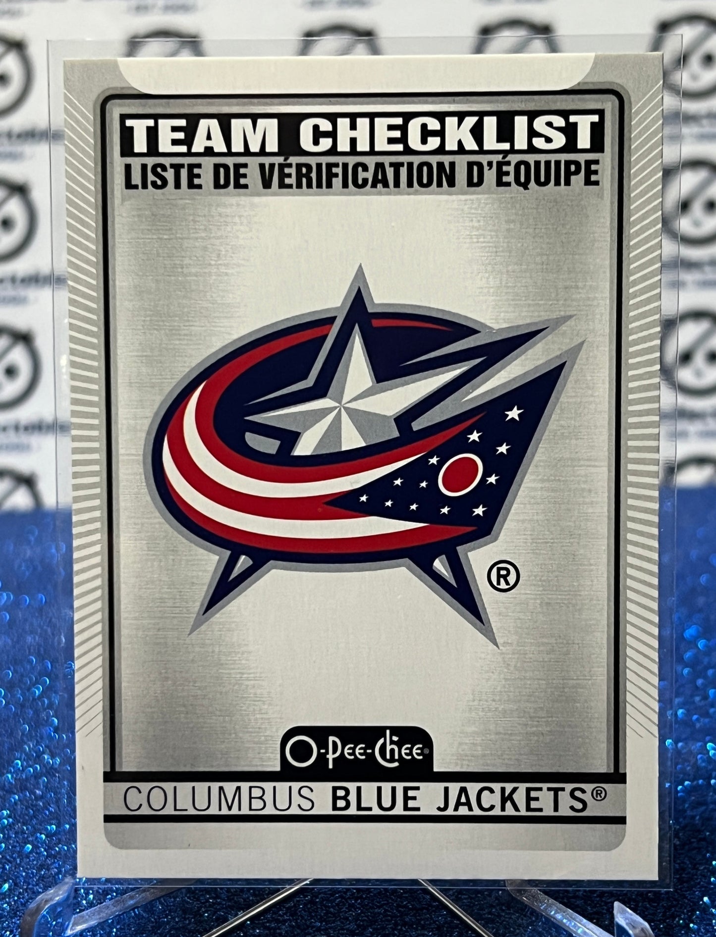 2021-22 O-PEE-CHEE TEAM CHECKLIST # 559 COLUMBUS BLUE JACKETS HOCKEY CARD