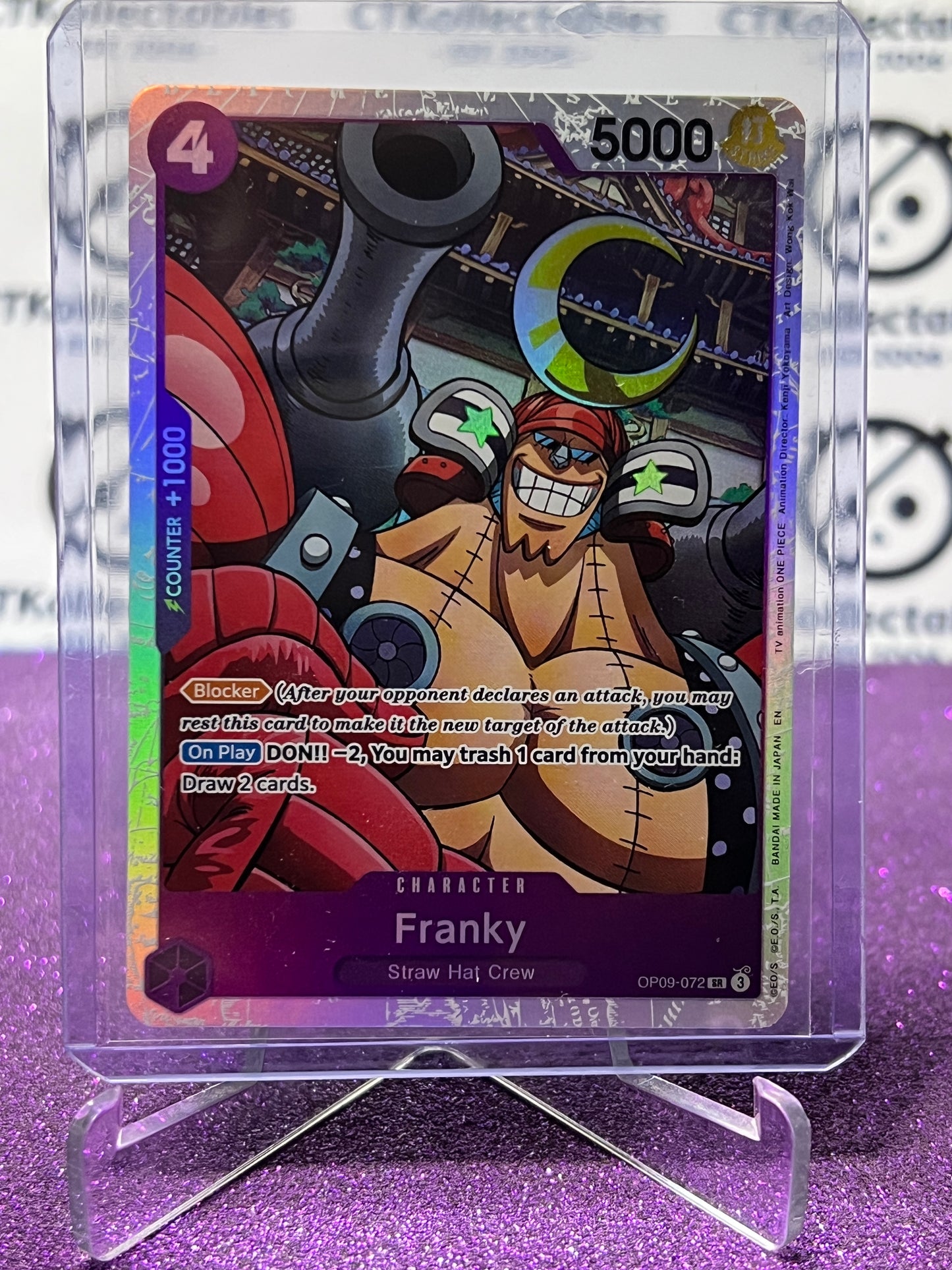 2025 ONE PIECE THE BEST V2 FRANKY # OP09-072 SR FOIL ENGLISH TRADING GAME CARD