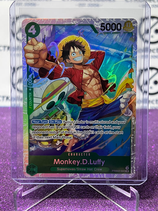 2025 ONE PIECE THE BEST V2 MONKEY.D.LUFFY # PRB02-005 SR FOIL ENGLISH TRADING GAME CARD