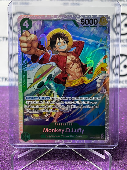 2025 ONE PIECE THE BEST V2 MONKEY.D.LUFFY # PRB02-005 SR FOIL ENGLISH TRADING GAME CARD