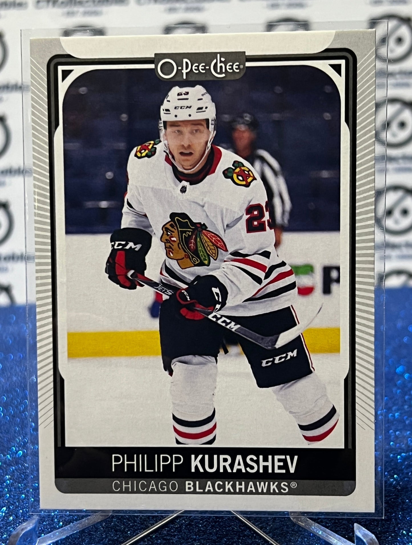 2021-22 O-PEE-CHEE PHILIPP KURASHEV # 349 ROOKIE CHICAGO BLACKHAWKS HOCKEY CARD