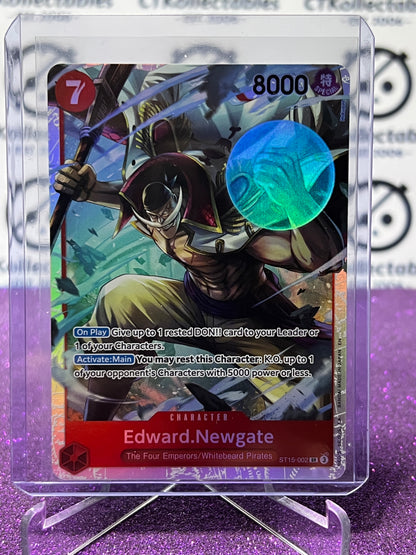 2025 ONE PIECE THE BEST V2 EDWARD NEWGATE # ST15-002 SR FOIL ENGLISH TRADING GAME CARD