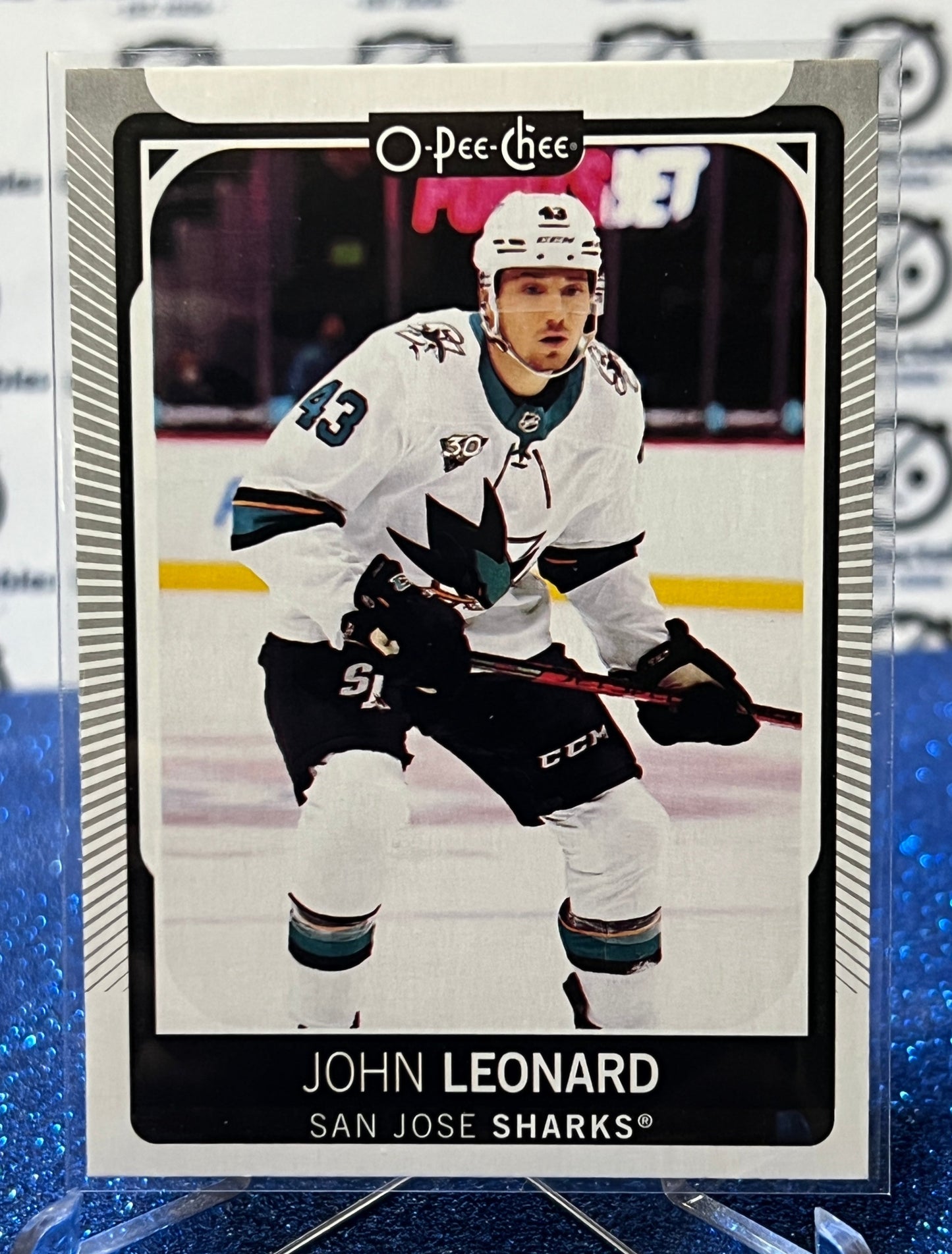 2021-22 O-PEE-CHEE JOHN LEONARD # 318  ROOKIE SAN JOSE SHARKS NHL HOCKEY CARD