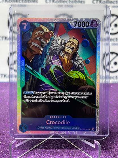 2025 ONE PIECE THE BEST V2 CROCODILE # OP09-046 SR FOIL ENGLISH TRADING GAME CARD
