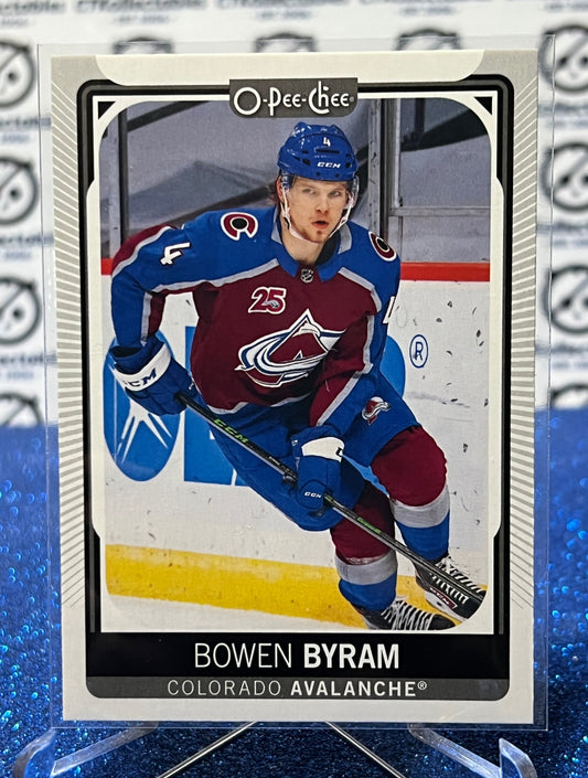 2021-22  O-PEE-CHEE BOWEN BYRAM # 65 ROOKIE COLORADO AVALANCHE  NHL HOCKEY  CARD