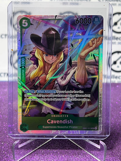 2025 ONE PIECE THE BEST V2 CAVENDISH # EB01-012 SR FOIL ENGLISH TRADING GAME CARD
