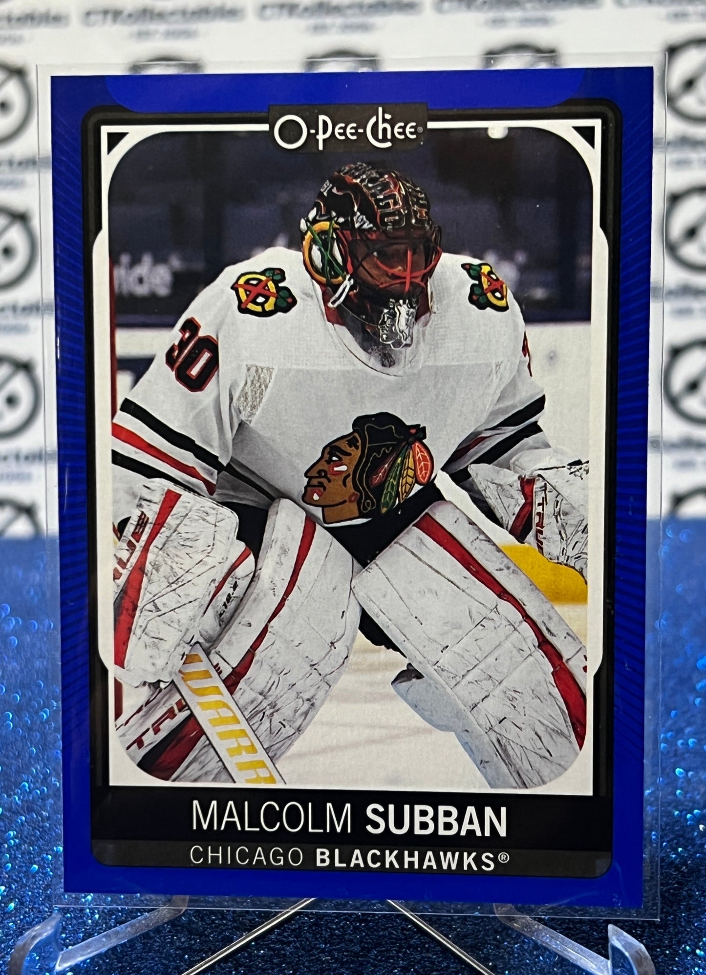 2021-22 O-PEE-CHEE MALCOLM SUBBANE # 326 BLUE CHICAGO BLACKHAWKS HOCKEY CARD