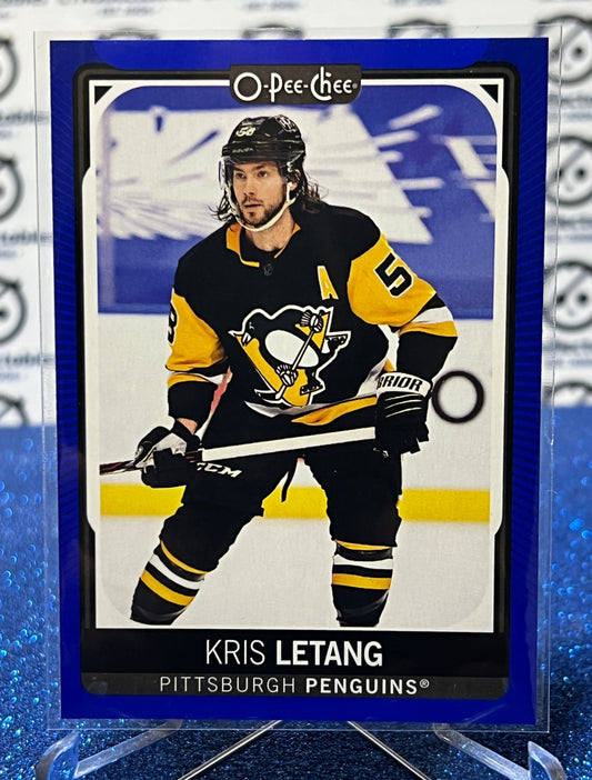 2021-22 O-PEE-CHEE KRIS LETANG # 478 BLUE PARALLEL PITTSBURG PENGUINS NHL HOCKEY CARD