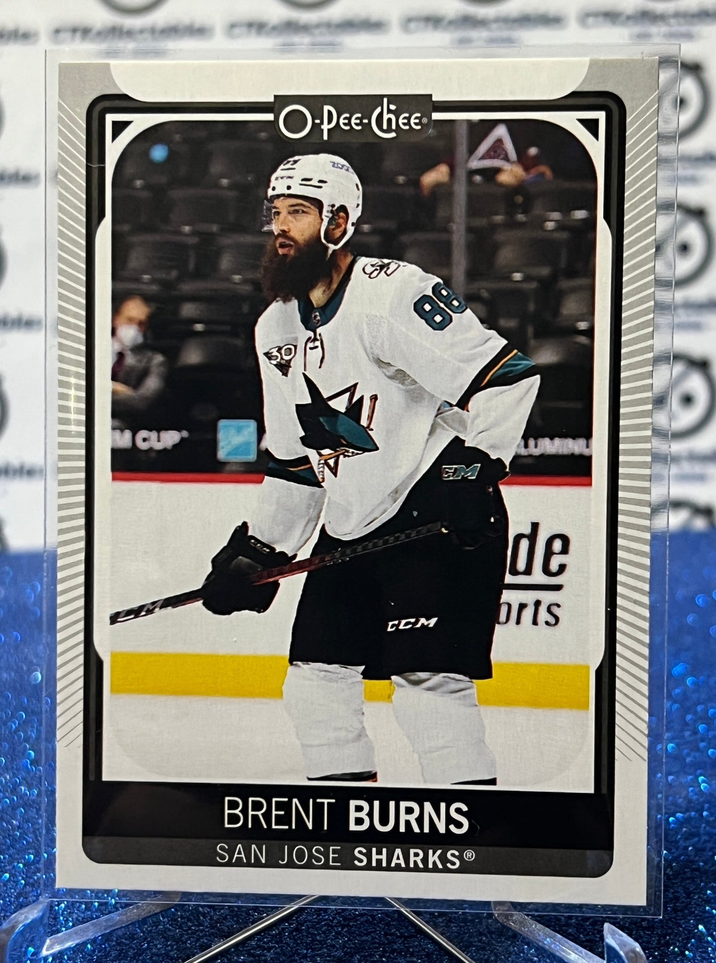 2021-22 O-PEE-CHEE BRENT BURNS # 408 SAN JOSE SHARKS HOCKEY CARD