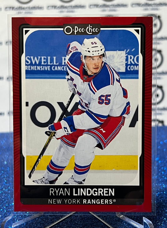 2021-22  O-PEE-CHEE RYAN LINDGREN # 287 RED NEW YORK RANGERS  NHL HOCKEY CARD