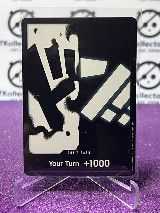 2025 ONE PIECE THE BEST V2 DON!! CARD YOUR TURN 1000 BLACKBEARD NON-FOIL ENGLISH TRADING GAME CARD