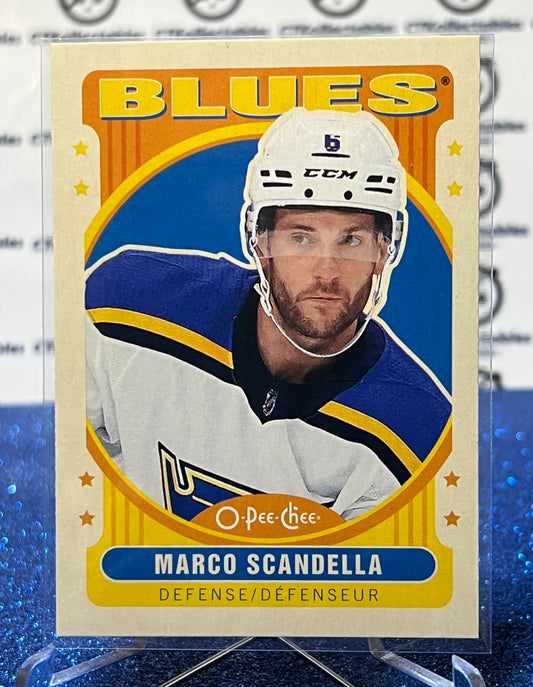 2021-22 O-PEE-CHEE MARCO SCANDELLA # 388 RETRO  ST. LOUIS BLUES  NHL HOCKEY CARD