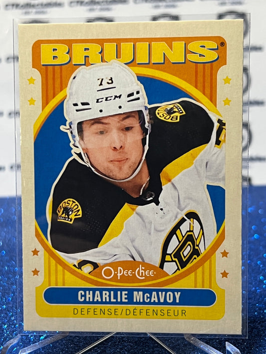 2021-22 O-PEE-CHEE CHARLIE McAVOY # 267 RETRO BOSTON BRUINS NHL HOCKEY CARD