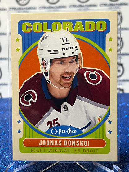 2021-22 O-PEE-CHEE JOONAS DONSKOI # 438 RETRO COLORADO AVALANCHE  NHL HOCKEY CARD