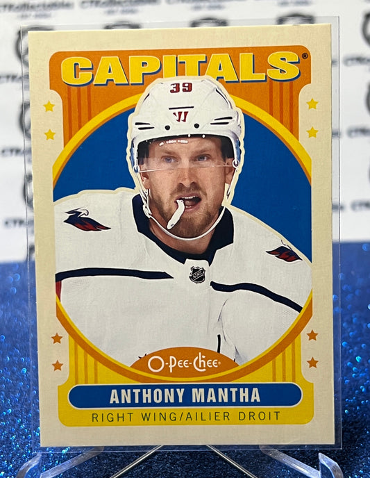 2021-22 O-PEE-CHEE ANTHONY MANTHA # 266 RETRO WASHINGTON CAPITALS  NHL HOCKEY CARD