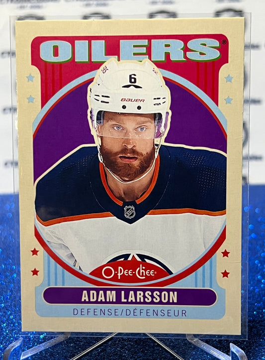 2021-22 O-PEE-CHEE ADAM LARSSON # 101 RETRO  EDMONTON OILERS  NHL HOCKEY CARD
