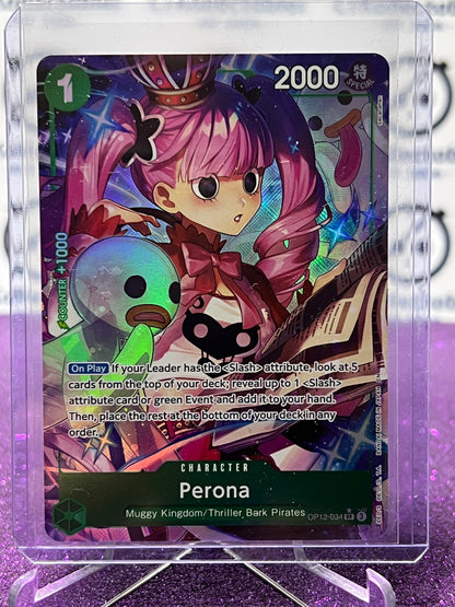 2025 ONE PIECE LEGACY OF THE MASTER PERONA # OP12-034 *SR TCG FOIL CARD