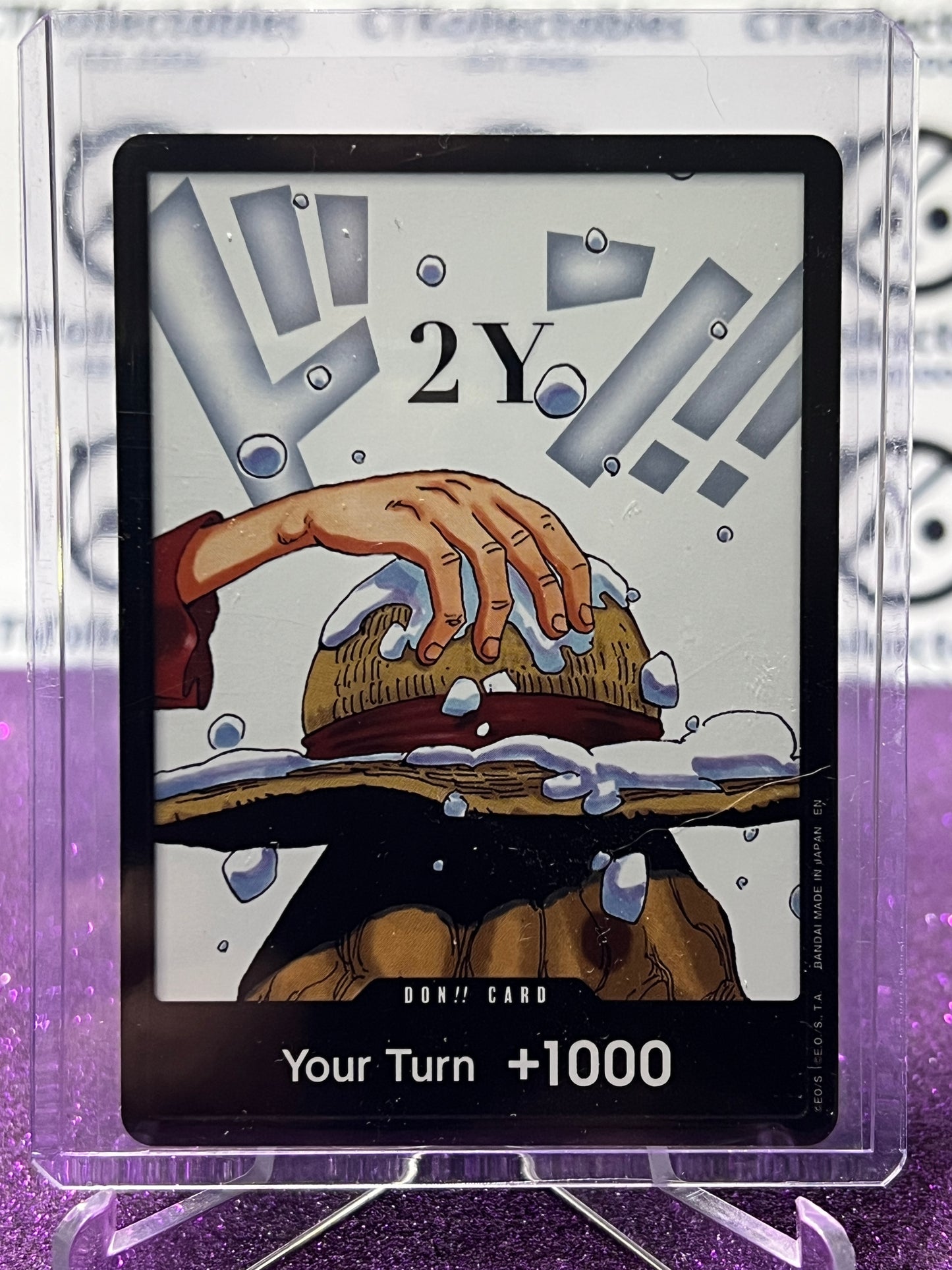 2025 ONE PIECE LEGACY OF THE MASTER DON CARD 2Y YOUR TURN +1000 # OP12  FOIL TRADING GAME CARD