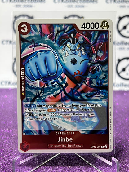 2025 ONE PIECE LEGACY OF THE MASTER JINBE # OP12-009 R  FOIL TRADING GAME CARD