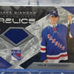 2021-22 UPPER DECK BLACK DIAMOND DEBUT RELICS NILS LUNDKVIST # DD-NL NEW YORK RANGERS  HOCKEY CARD