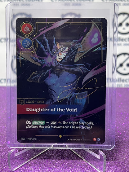 2025 RIFTBOUND LEAGUE OF LEGENDS DAUGHTER OF THE VOID # 299*/298 FOIL SIGNATURE  TRADING GAME CARD