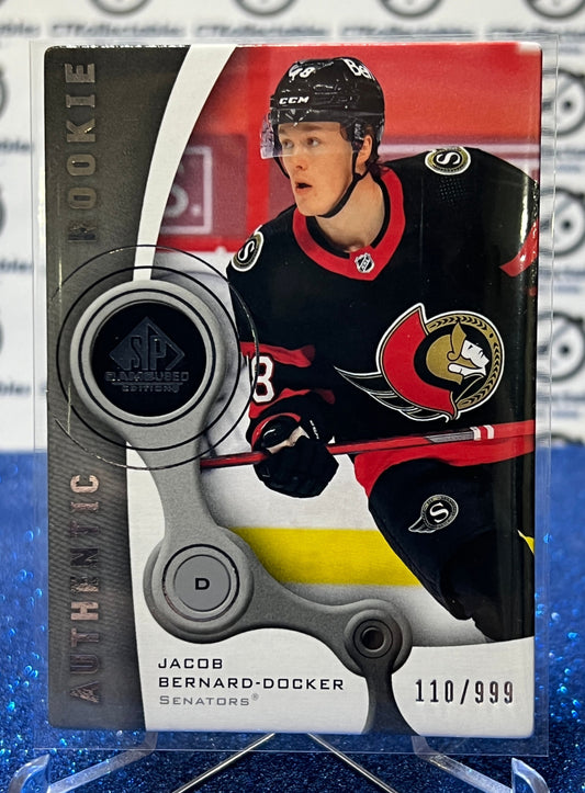 2021-22 UPPER DECK SP JACOB BERNARD-DOCKER # R-62 AUTHENTIC ROOKIE  OTTAWA SENATORS HOCKEY CARD