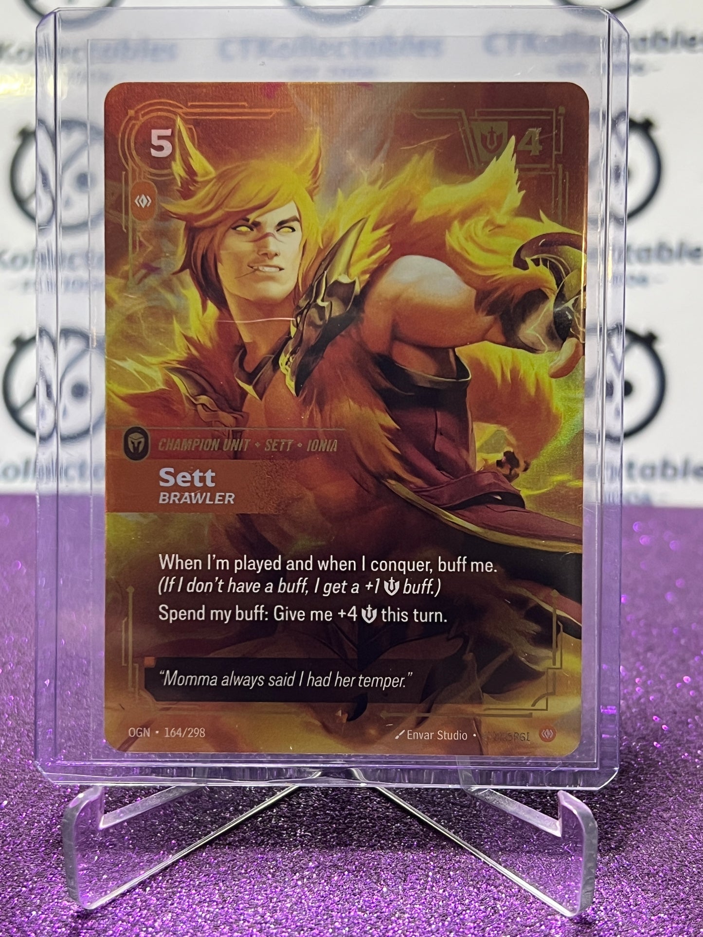 2025 RIFTBOUND LEAGUE OF LEGENDS SETT # 164/298 EPIC FOIL TRADING GAME CARD