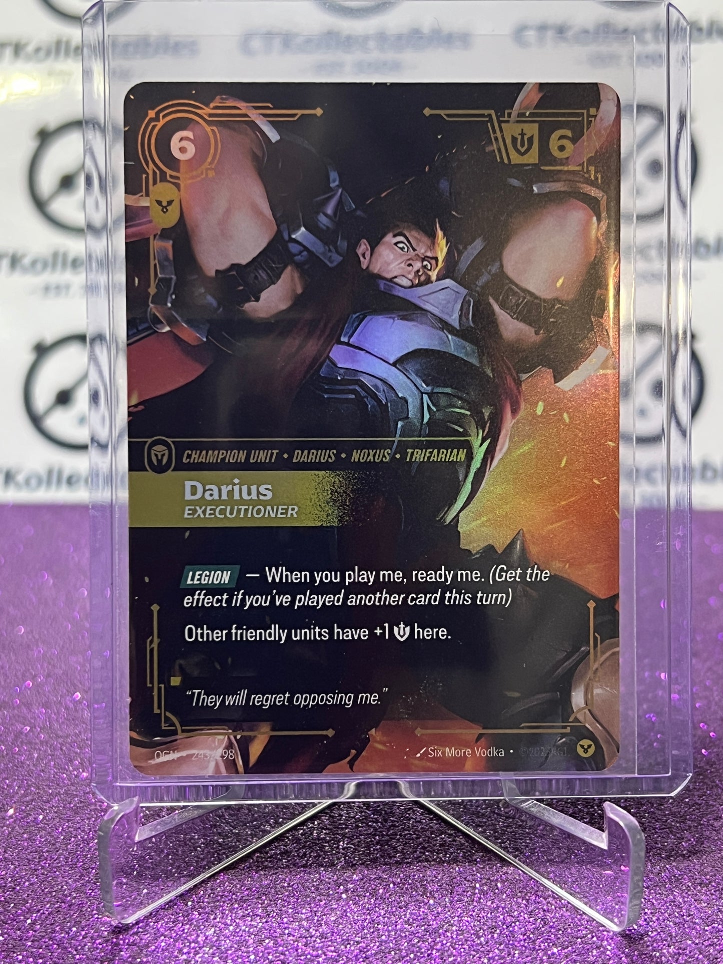 2025 RIFTBOUND LEAGUE OF LEGENDS DARIUS # 243/298 EPIC FOIL TRADING GAME CARD
