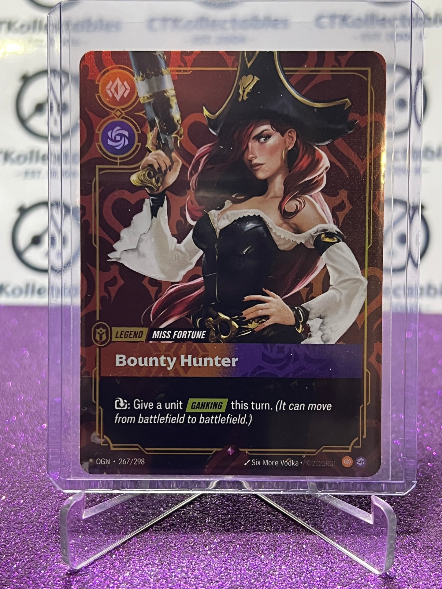 2025 RIFTBOUND LEAGUE OF LEGENDS BOUNTY HUNTER # 267/298 RARE FOIL TRADING GAME CARD