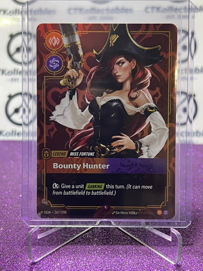 2025 RIFTBOUND LEAGUE OF LEGENDS BOUNTY HUNTER # 267/298 RARE FOIL TRADING GAME CARD