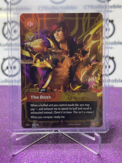 2025 RIFTBOUND LEAGUE OF LEGENDS THE BOSS # 269/298 RARE FOIL TRADING GAME CARD