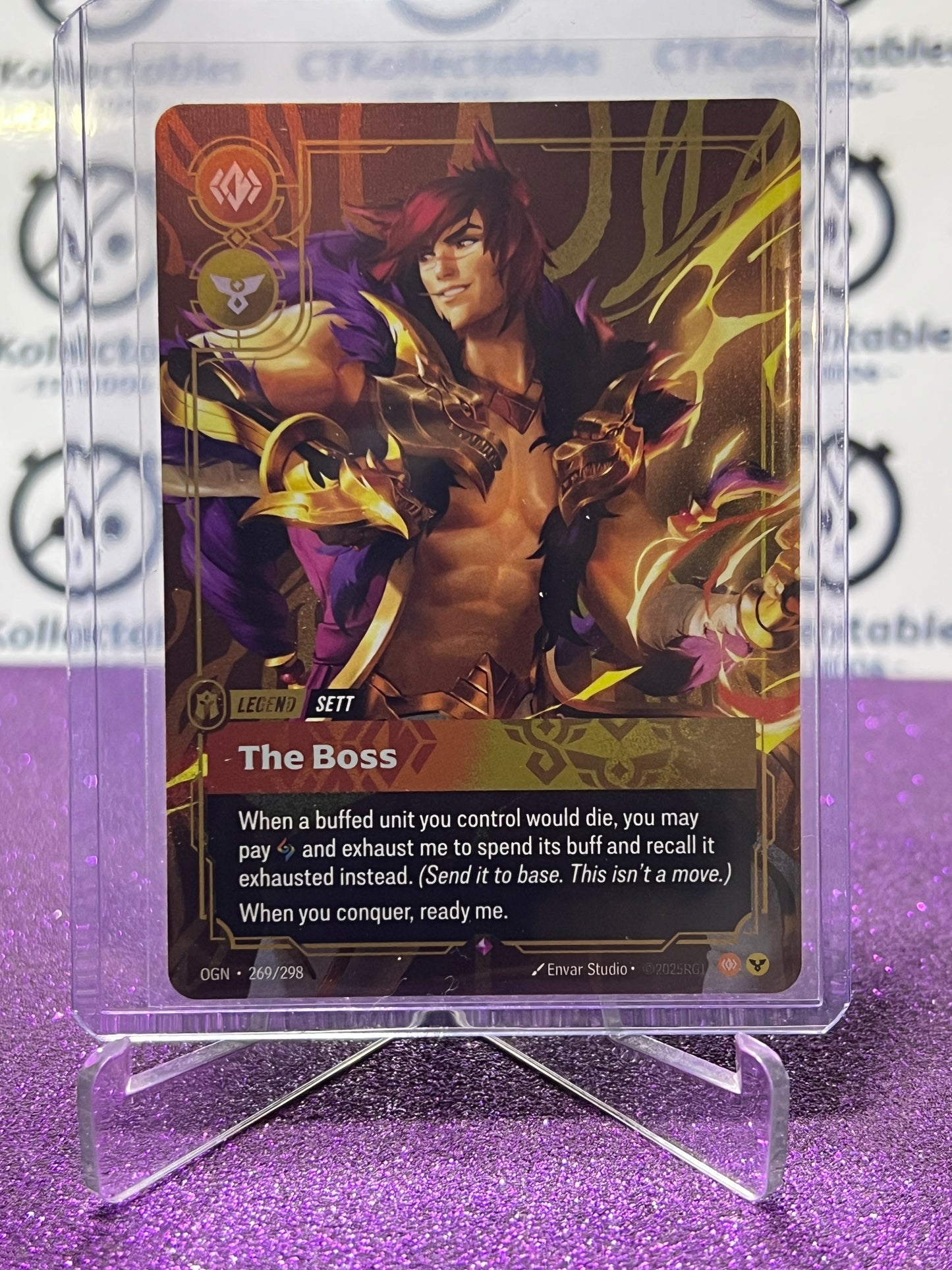 2025 RIFTBOUND LEAGUE OF LEGENDS THE BOSS # 269/298 RARE FOIL TRADING GAME CARD
