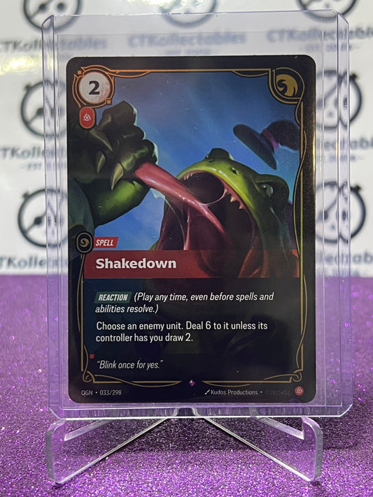 2025 RIFTBOUND LEAGUE OF LEGENDS SHAKEDOWN # 033 /298 RARE FOIL TRADING GAME CARD