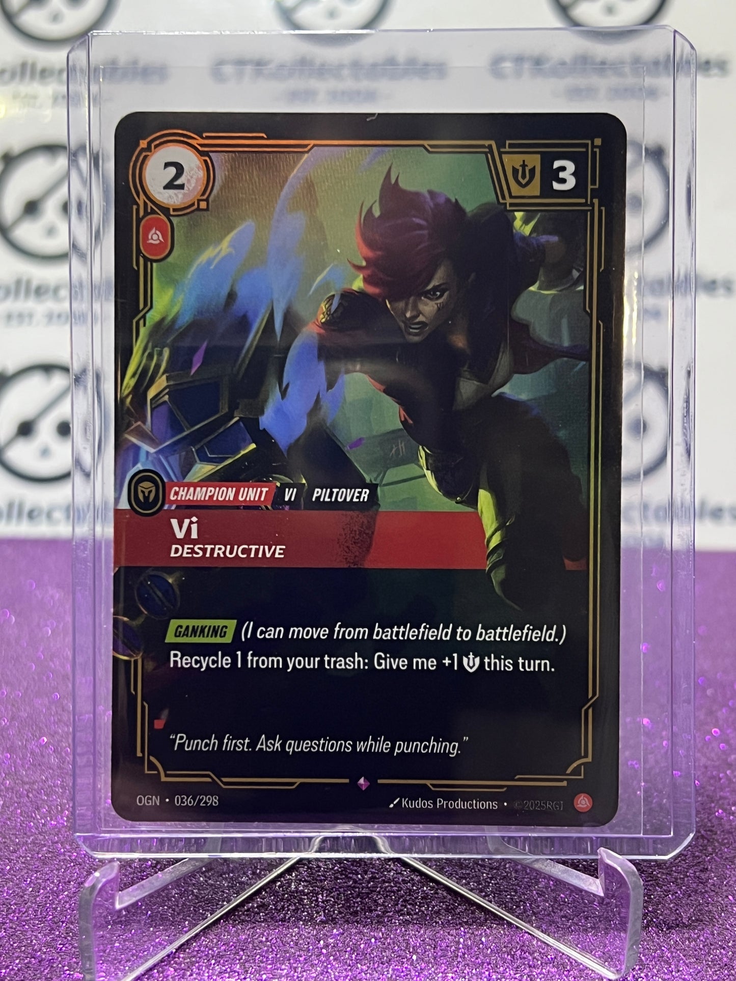 2025 RIFTBOUND LEAGUE OF LEGENDS VI # 036 /298 RARE FOIL TRADING GAME CARD