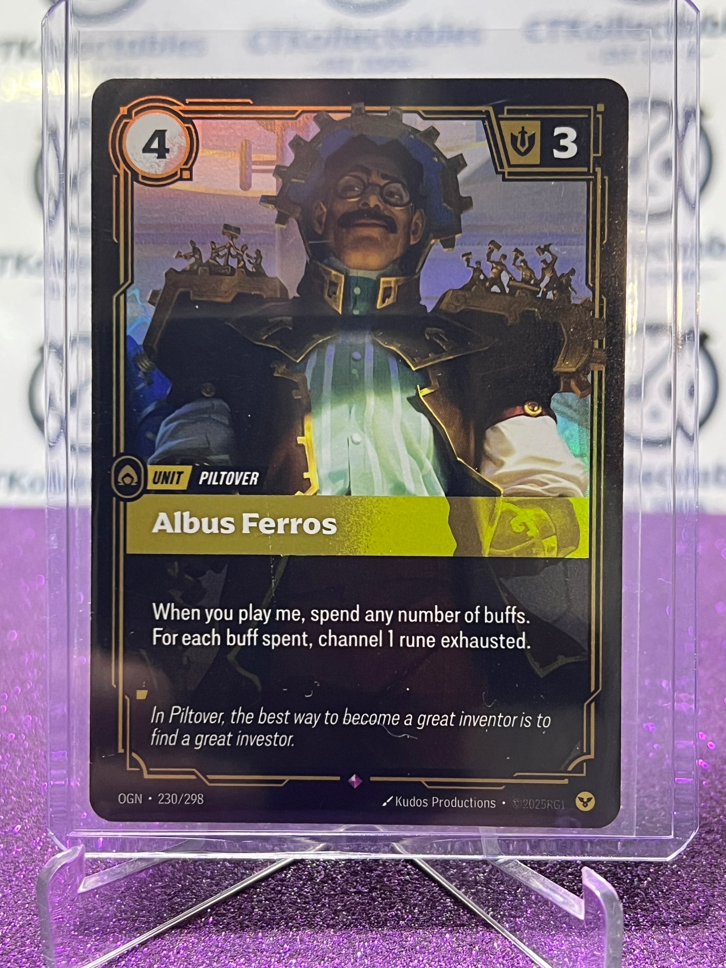 2025 RIFTBOUND LEAGUE OF LEGENDS ALBUS FERROS # 239 /298 RARE FOIL TRADING GAME CARD