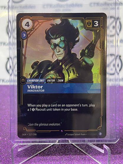 2025 RIFTBOUND LEAGUE OF LEGENDS VIKTOR # 117/298 RARE FOIL TRADING GAME CARD