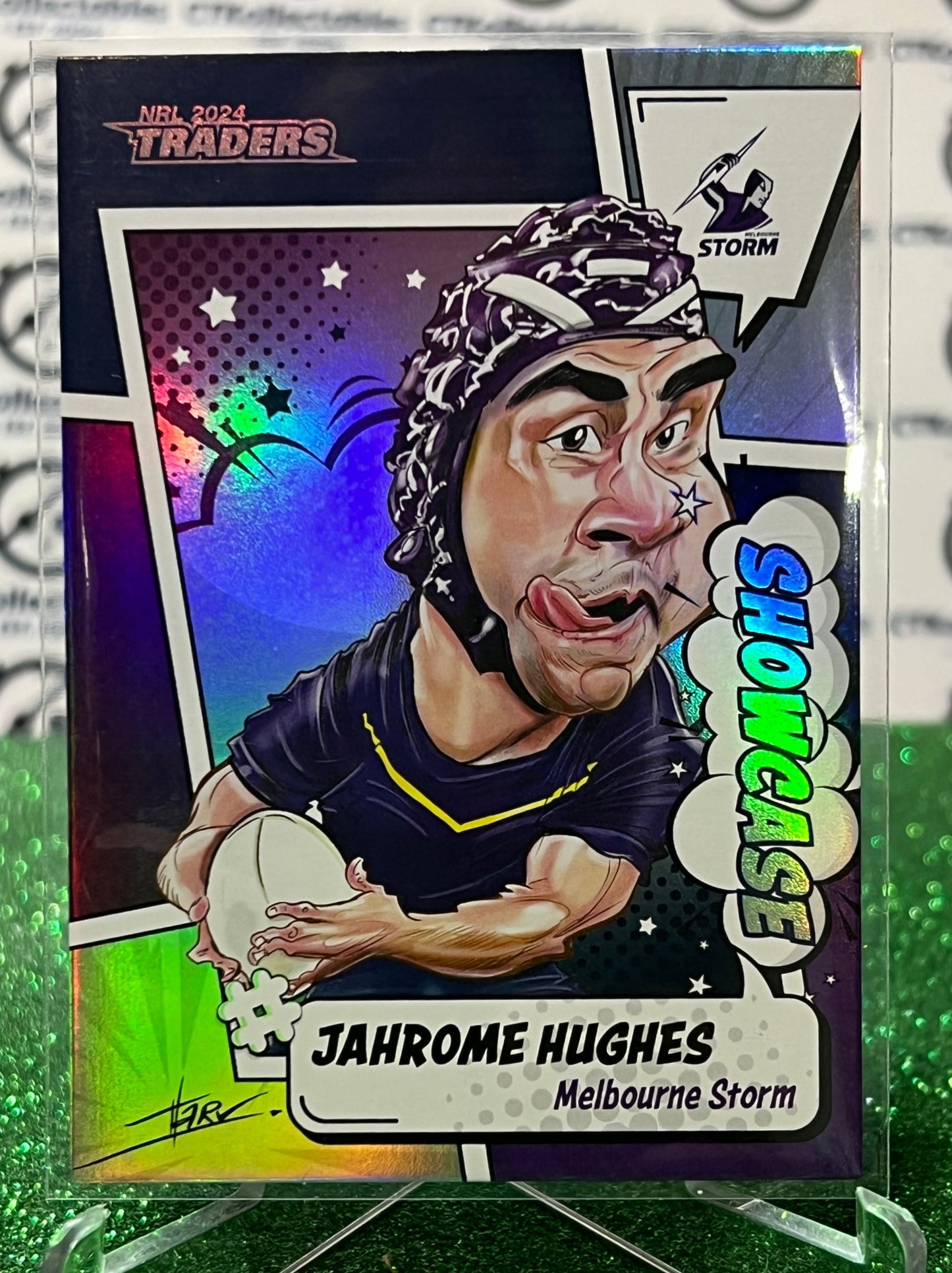 2024 NRL TRADERS JAHROME HUGHES # S09/18  SHOWCASE MELBOURNE STORM